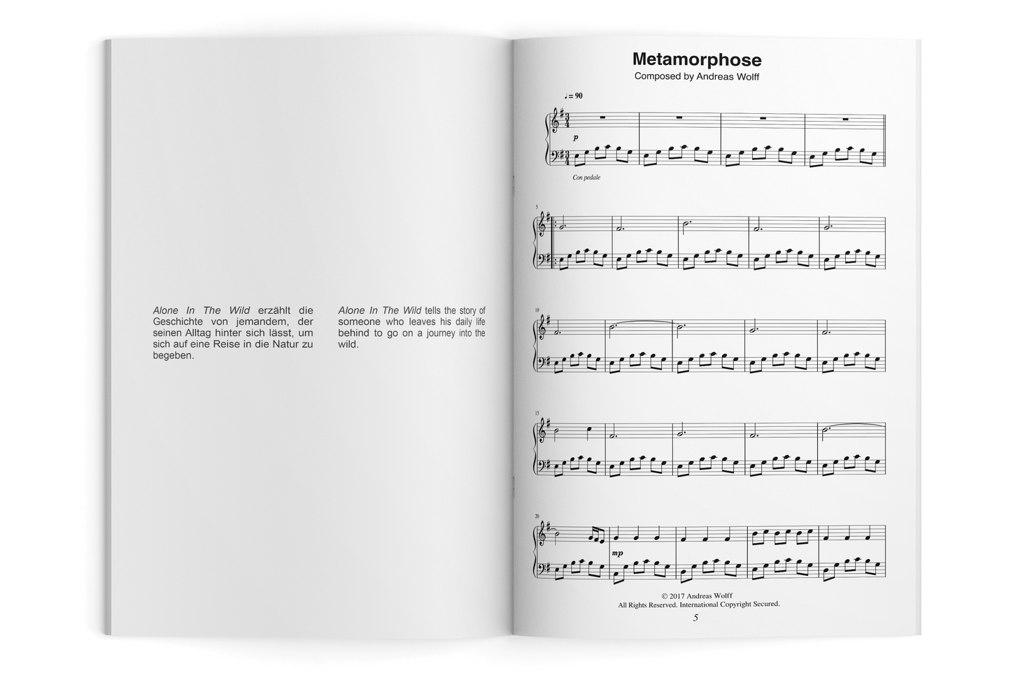 Alone In The Wild (Piano Solo Book)