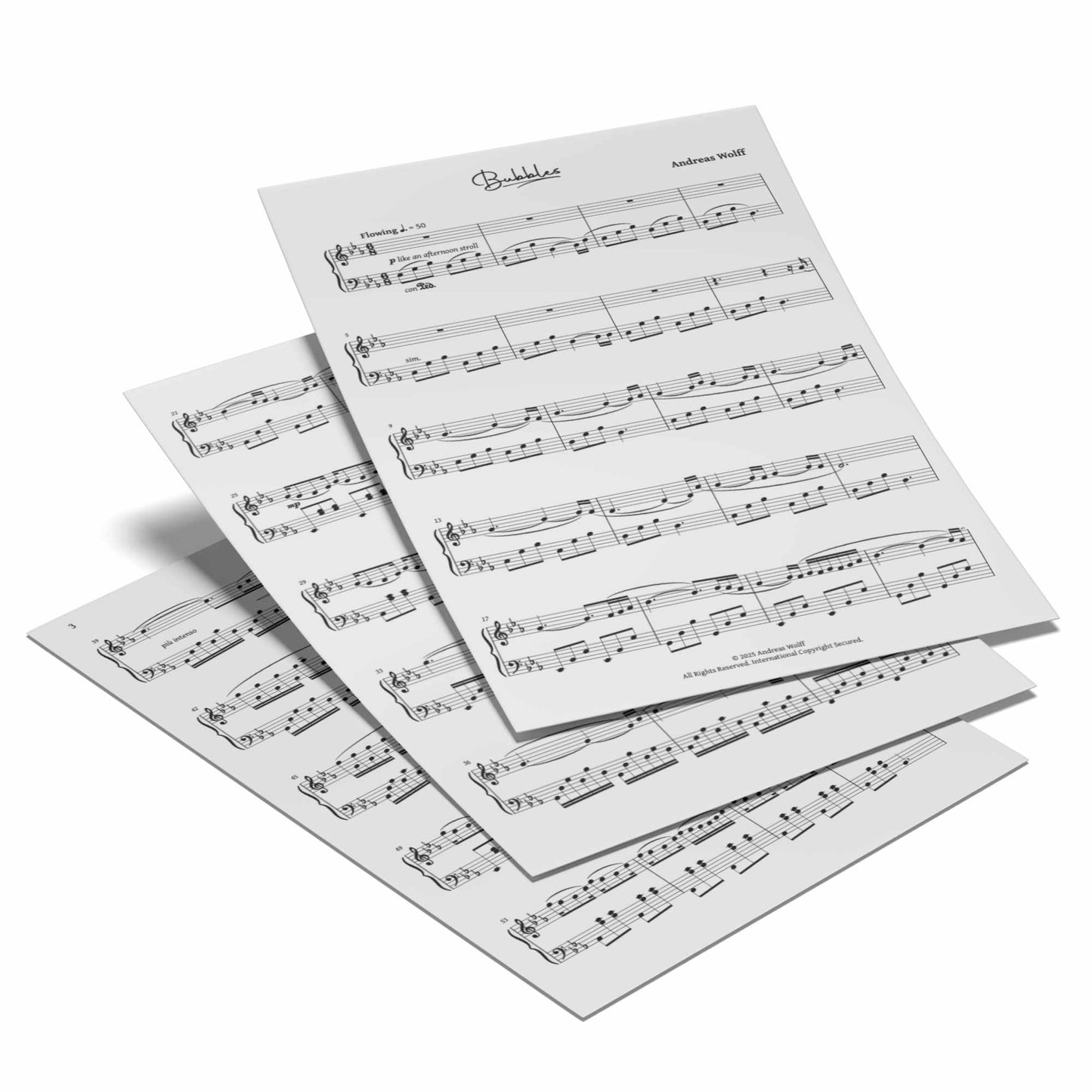 Bubbles Digital Sheet Music