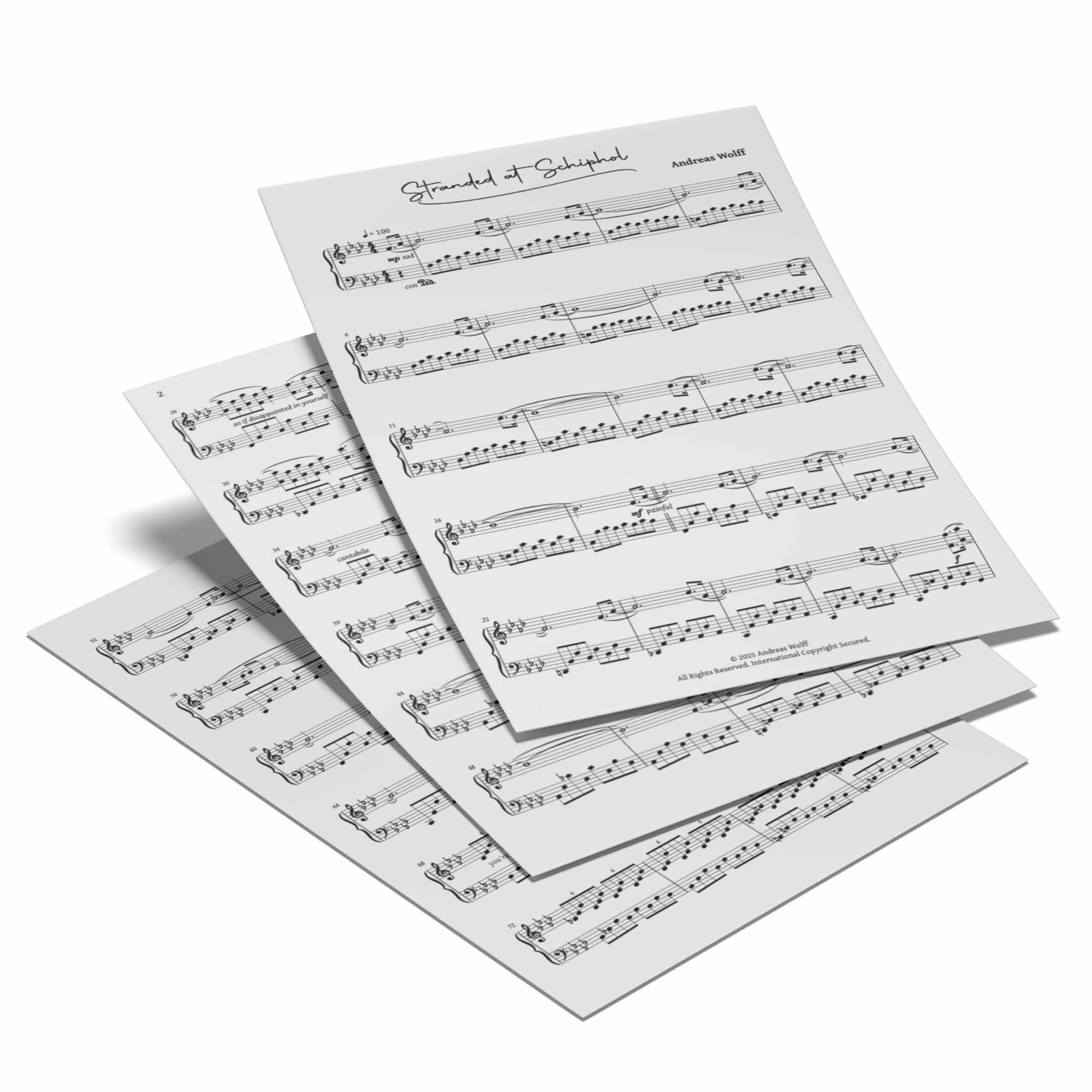 Stranded at Schiphol Digital Sheet Music